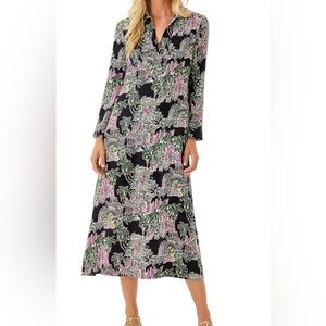 Lilly Pulitzer Onyx PB Anniversary Toile Print Simona Dress Sz S NWT